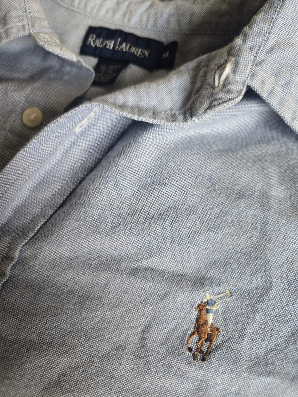 Ralph Lauren Oxford Shirt Dress Chambray Blue XL